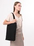 Zoozie Bags 1416 Bolso Tote de Algodón Negro 35 x 40 x 8 cm